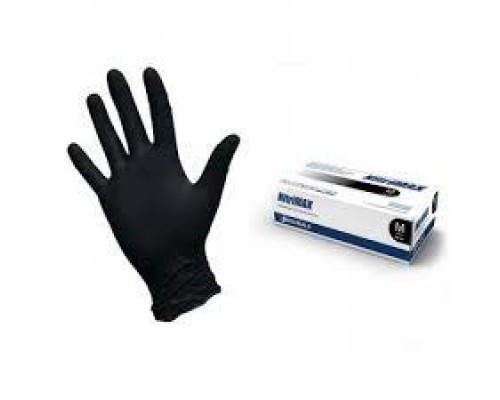 Перчатки NITRILE+ черные L 50пар. 1/10